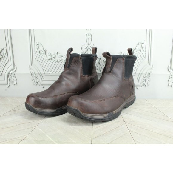 LL Bean Brown Leather Rugged Traverse Insulated Chelsea Trail Boots 11 M - Picture 2 of 10